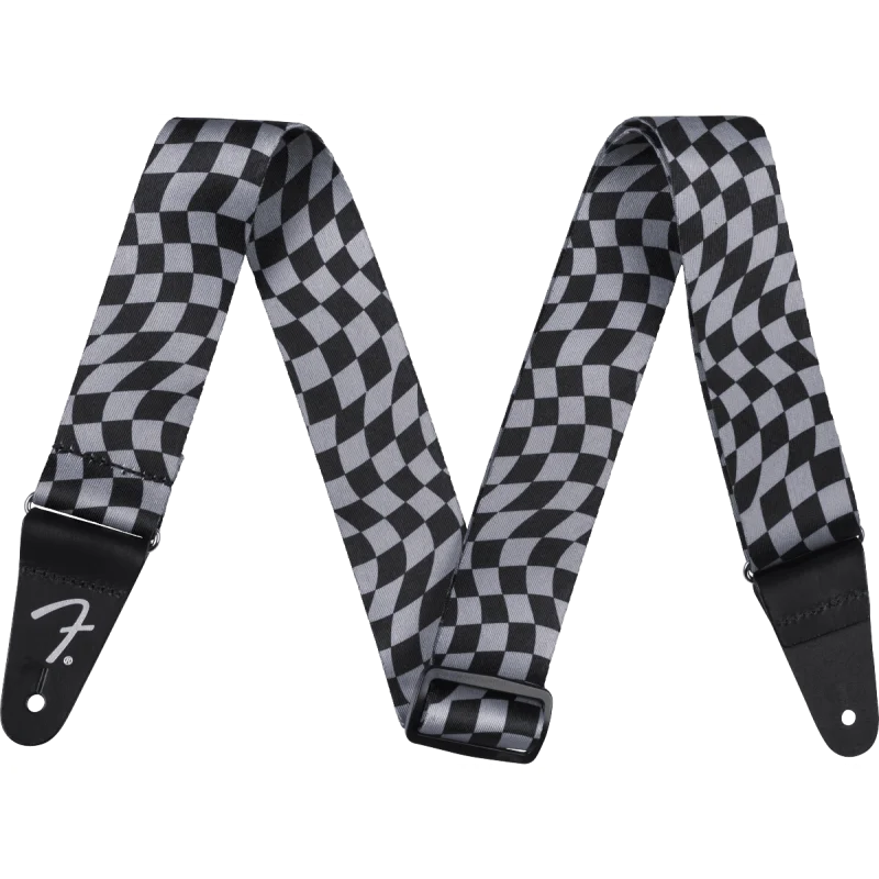 Nouvel Arrivage FENDER WAVY CHECKER POLY STRAP GRY