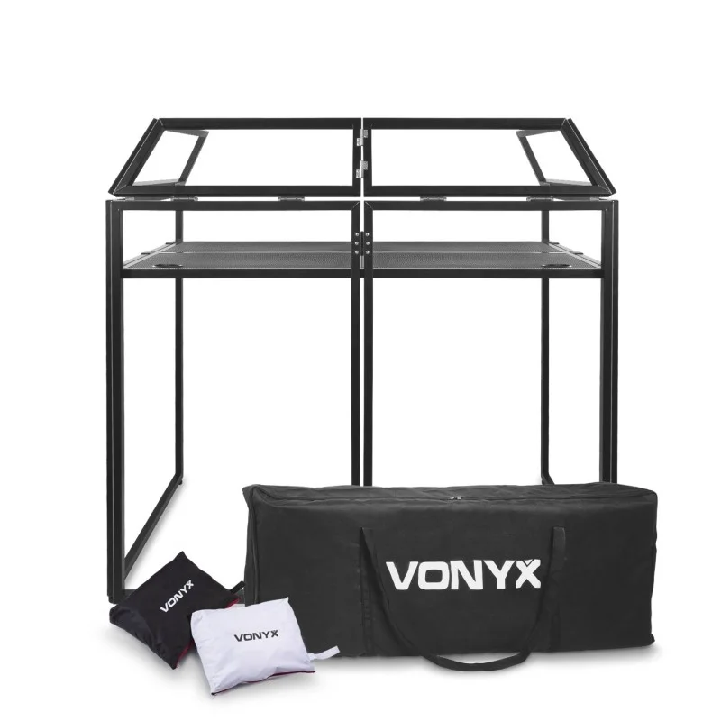VONYX DJ STAND PUPITRE AVEC LYCRA NOIR ET BLANC Certifié