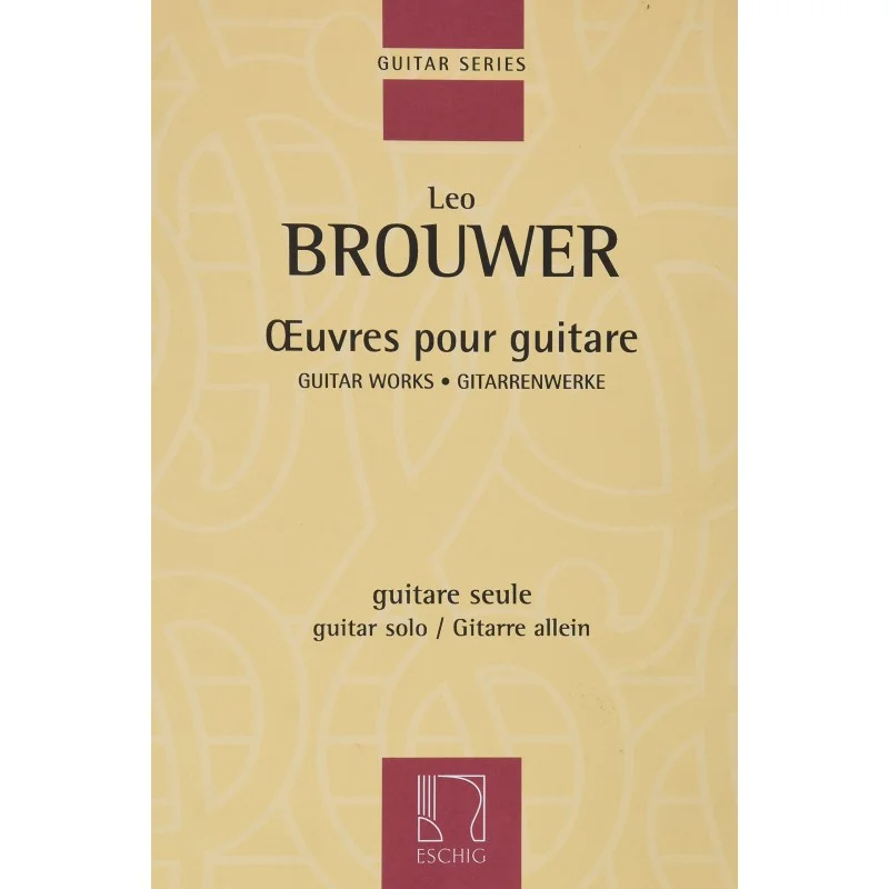 OEUVRE POUR GUITARE BROUWER Vente Flash