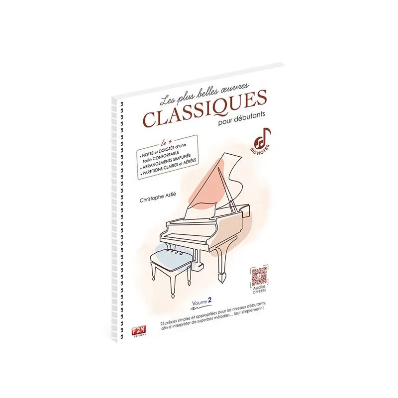 Soldes LES PLUS BELLES OEUVRES CLASSIQUES POUR DEBUTANTS VOL 2