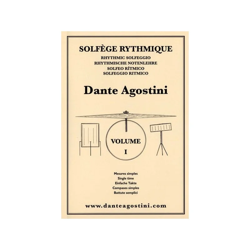DANTE AGOSTINI SOLFEGE RYTHMIQUE VOL1 Prix Choc