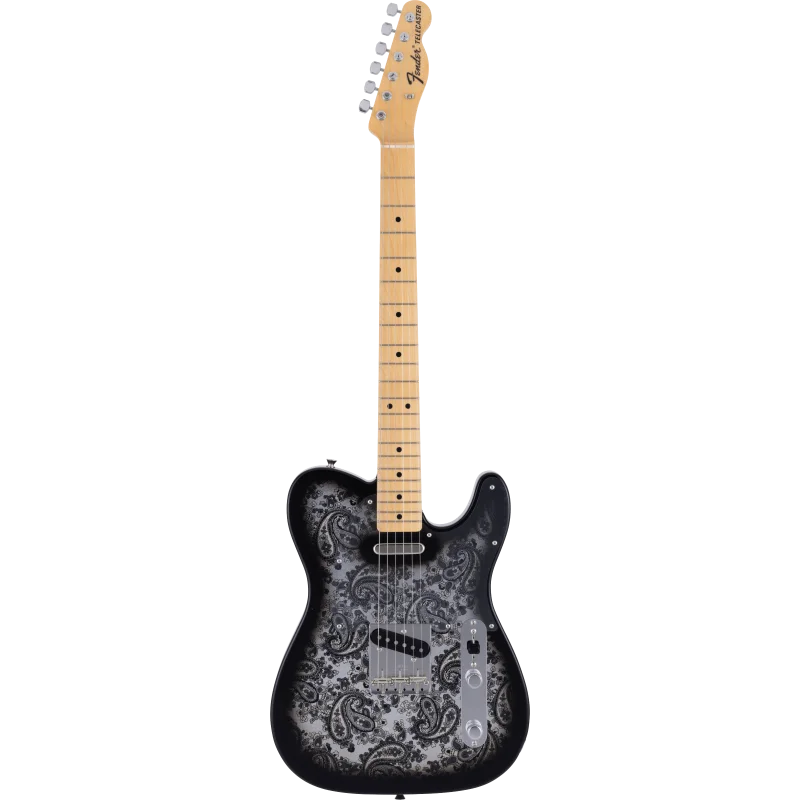 FENDER LTD TELE MN BLACK PAISLEY JP-25 Populaire