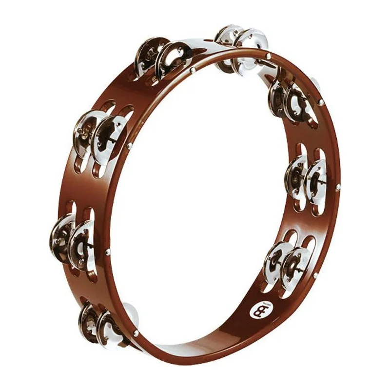 Certifié TAMBOURIN MEINL BOIS BRUN 2R CYMB NICKEL