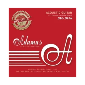 Adamas 1717Jeu de cordes Folk Phosphore-bronze tension extra-light 10-47 Nouvelle Collection