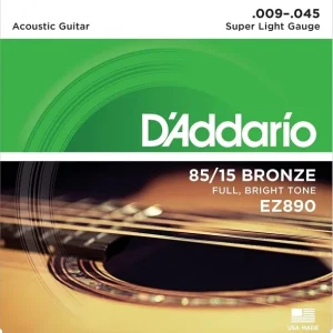 Promotion Saisonnière D‘addario EZ890Jeu de cordes folk American Bronze 85/15 Super-light 9-45