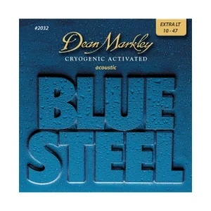 Dean Markley 2032Jeu de cordes Folk Bronze Blue Steel Extra-light 10-48 Haute Qualité