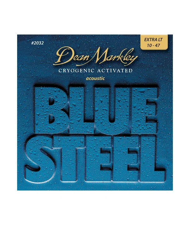 Dean Markley 2032Jeu de cordes Folk Bronze Blue Steel Extra-light 10-48 Haute Qualité