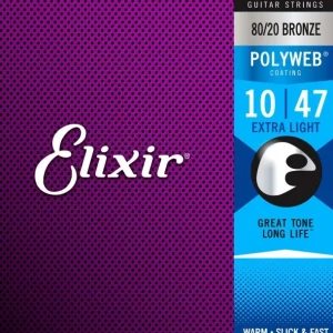 Affaire À Saisir Elixir 11000Jeu de cordes Folk Polyweb Bronze Extra-light 10-47