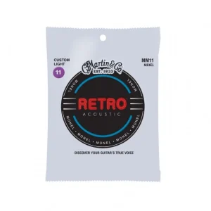 Martin MM11Jeu de cordes folk Monel Retro Custom-light 11-52 Promotion