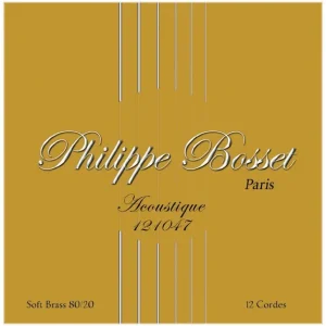 Philippe Bosset ACOU121047Jeu de 12 cordes ACOUSTIQUE Bronze 10-47 Philippe Bosset Commander Vite