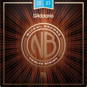 D‘addario NB1047-12Jeu de 12 cordes Folk Nickel Bronze Extra-light 10-47 Must-Have