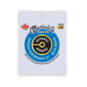 Commander Maintenant Martin MA190Jeu de 12 cordes folk Authentic SP 80/20 bronze light 12-54
