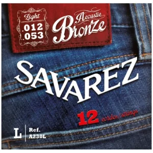 Savarez A230LJeu de 12 cordes folk Bronze light 12-53 Paiement Sécurisé