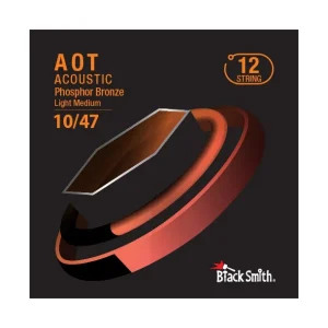 Remise Black Smith APB12-1047Jeu de 12 cordes Folk AOT Phosphore-bronze Medium-Light 10-47