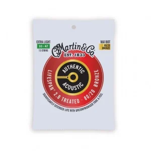 Martin MA180TJeu de 12 cordes folk Authentic Treated Bronze 80/20 extra-light 10-47 Vente Flash