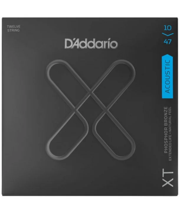 Super Prix D‘addario XTAPB1047-12Jeu de 12 cordes acoustiques XT Phosphore Bronze Extra Light 10-47