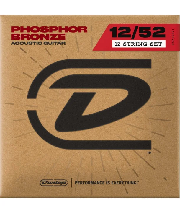 Vente Flash Dunlop DAP1252JJeu de 12 cordes Folk Phosphore Bronze Medium 12-52