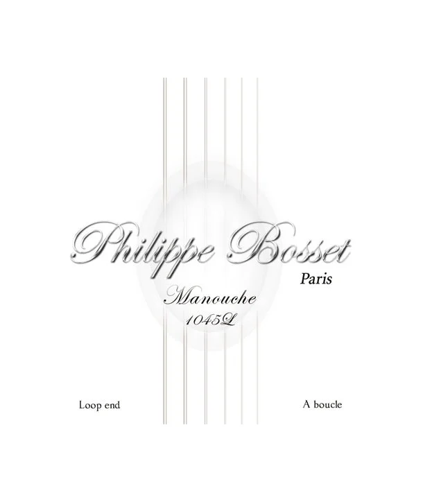 Philippe Bosset MAC1045LJeu de cordes Gypsy Jazz à boucle tension souple 10-45 Offre Spéciale