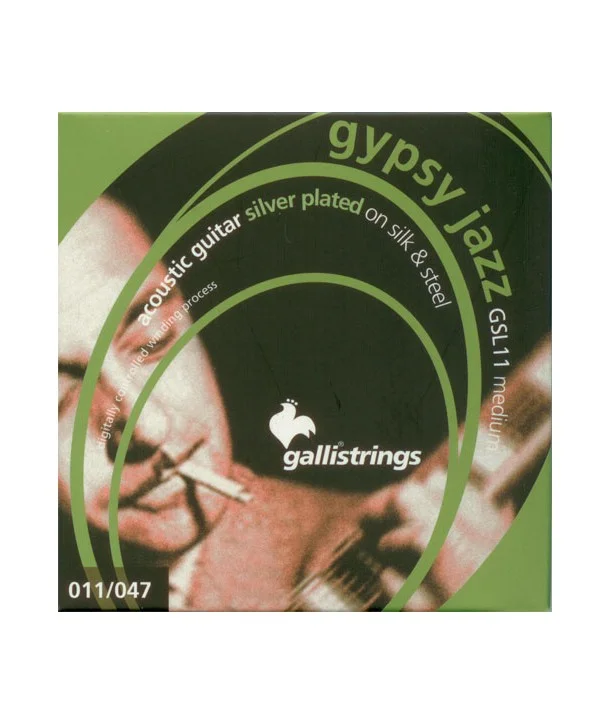 Must-Have Galli GSL11Jeu de cordes manouche à Boule Gypsy Jazz Sillk and Steel Medium 11-47