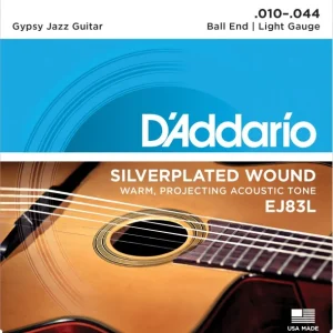 D‘addario EJ83LJeu de cordes manouche à Boule Gypsy Jazz Light 10-44 Bon Plan