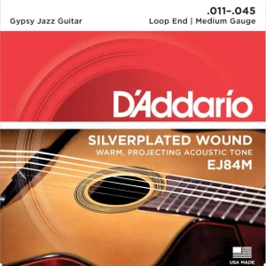 D‘addario EJ84MJeu de cordes manouche à Boucle Gypsy Jazz Medium 11-45 Dernière Chance
