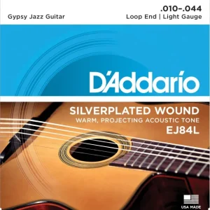 Must-Have D‘addario EJ84LJeu de cordes manouche à Boucle Gypsy Jazz Light 10-44