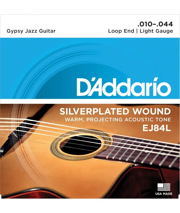 Must-Have D‘addario EJ84LJeu de cordes manouche à Boucle Gypsy Jazz Light 10-44