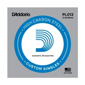 D‘addario PL012Corde unité 12 électrique ou acoustique acier plein Achetez Aujourd'hui