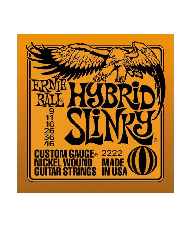 Populaire Ernie Ball 2222Jeu de cordes électriques Hybrid Slinky 9-46
