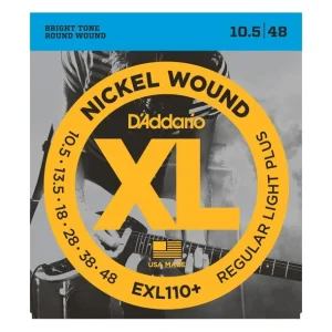 D‘addario EXL110+Jeu de cordes électriques Nickel Wound Light 10,5 - 48 filé rond nickel Nouvel Arrivage