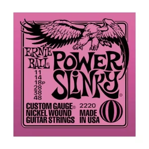 Ernie Ball 2220Jeu de cordes électriques Power Slinky 11-48 Solde