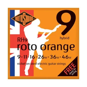 Rotosound RH9Jeu de cordes électriques Roto Orange Hybrid Nickel 9-46 Dernier Modèle