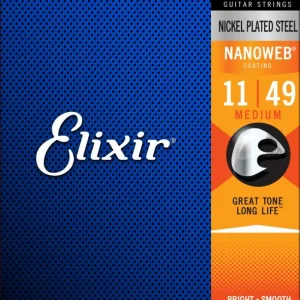 Affaire À Saisir Elixir 12102Jeu de cordes électriques Nanoweb filé rond Médium 11-49
