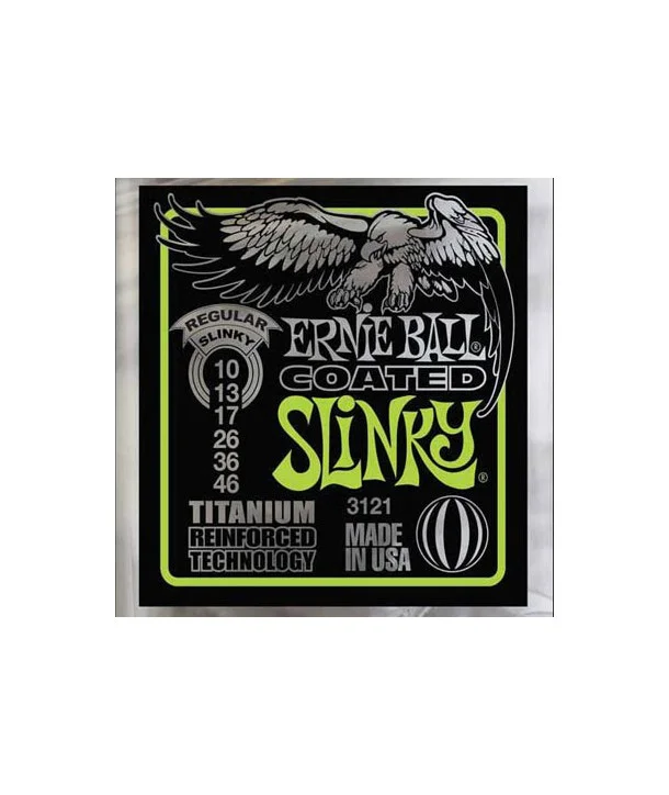 Ernie Ball 3121Jeu de cordes électriques Slinky Electric Titanium Regular 10-46 Certifié