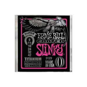 Offre Exclusive Ernie Ball 3123Jeu de cordes électriques Slinky Electric Titanium Super Light 9-42