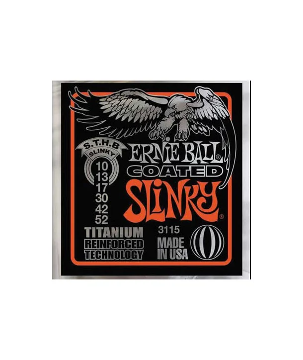 Ernie Ball 3115Jeu de cordes électriques Slinky Electric Titanium Light top heavy bottom 10-52 Offre Limitée