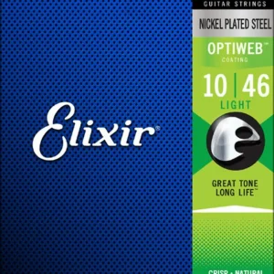 Elixir 19052Jeu de cordes électriques Optiweb filé rond Light 10-46 Meilleur Choix