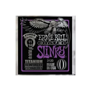 Ernie Ball 3120Jeu de cordes électriques Slinky Electric Titanium Power 11-48 Nouvelle Collection
