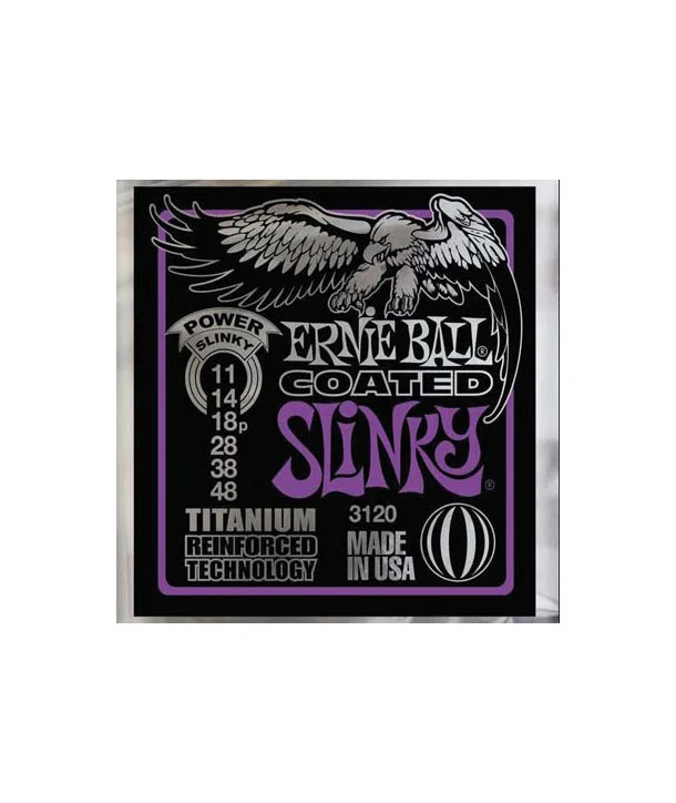 Ernie Ball 3120Jeu de cordes électriques Slinky Electric Titanium Power 11-48 Nouvelle Collection