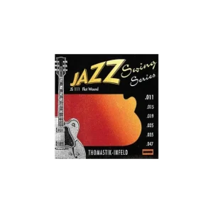 Pas Cher Thomastik JS111Jeu de cordes électriques Jazz Swing Filé Plat Light 11-47
