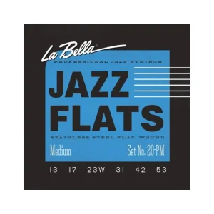 Pas Cher La Bella 20PMJeu de cordes électriques Jazz flats Medium 13-53