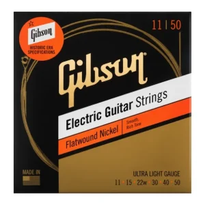 Commander Maintenant Gibson SEG-FW11Jeu de cordes électriques Flatwound ultra light 11-50