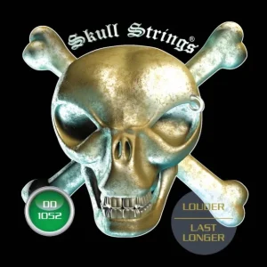 Skull Strings D1052Jeu de cordes électriques Drop-Line Regular drop D 10-52 filé rond Meilleur Prix