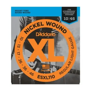Bon Marché D‘addario ESXL110Jeu de cordes électriques XL Nickel Wound double boules Light 10-46 filé rond