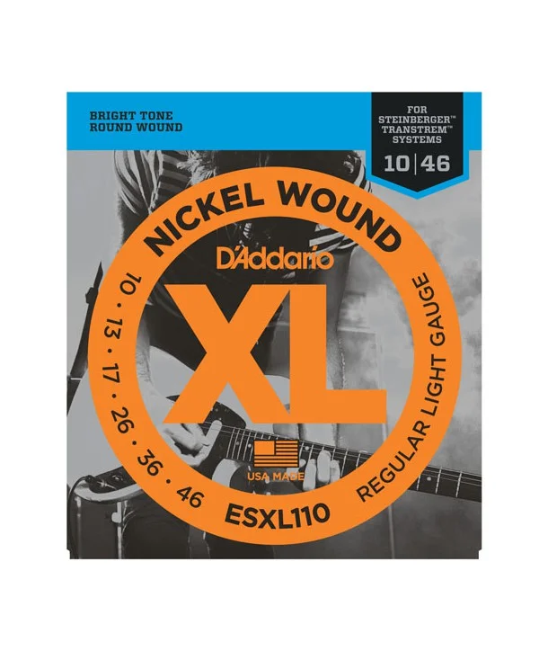Bon Marché D‘addario ESXL110Jeu de cordes électriques XL Nickel Wound double boules Light 10-46 filé rond