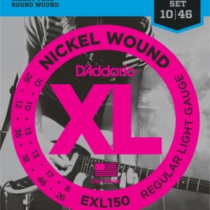 D‘addario EXL150Jeu de 12 Cordes électriques Nickel Wound Regular-light 10-46 filé rond Nouvel Arrivage