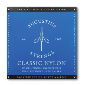 Marque Augustine Classic BlueJeu de cordes classiques Classic Blue Tension forte