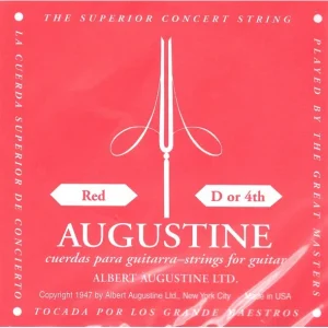 Augustine ROUGE4-RECorde à l‘unité Ré nylon filé cuivre argenté Tension normale Authentique