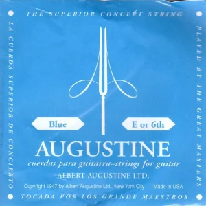 Réduction Augustine BLEU6-MICorde à l‘unité Mi grave Nylon filé cuivre argenté Tension forte