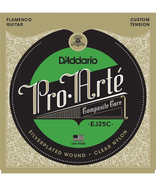 Dernier Modèle D‘addario EJ25CJeu de cordes Flamenco Pro-Arté Composite Nylon clair Tension normale
